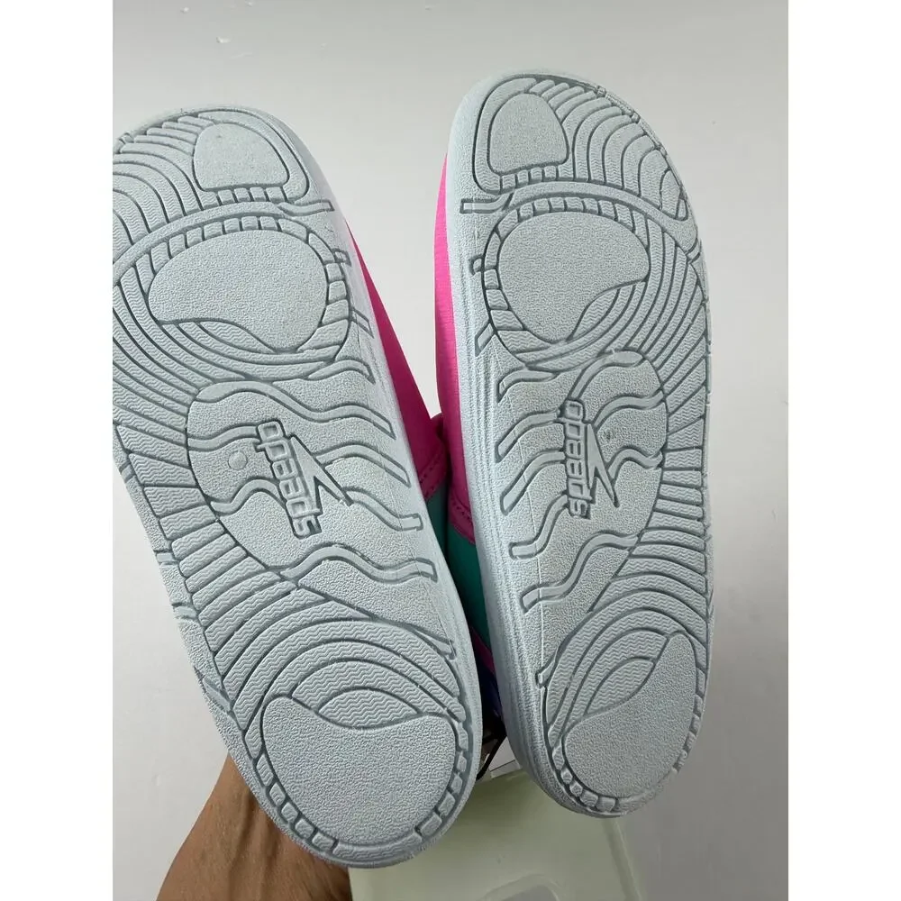 NEW Speedo Kids Water Shoes Pink Mermaid Aqua Socks Shoes Size XL 11-12